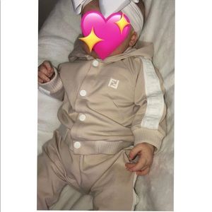 Baby unisex beige fendi tracksuit
